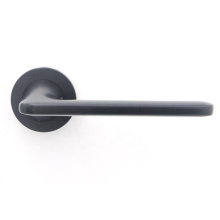 High Security Zinc Black Round Rose Interior Door Handles